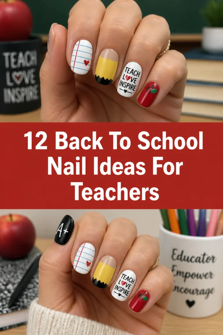 🍎 12 Back To School Nail Ideas For Teachers