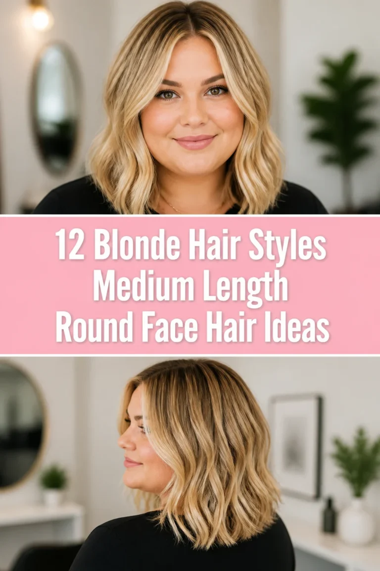 💇‍♀️ 12 Blonde Hair Styles Medium Length Round Face Hair Ideas