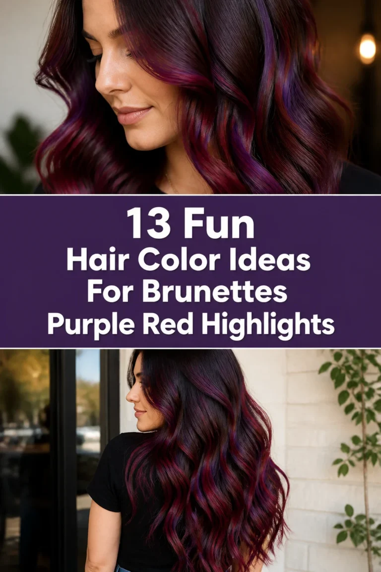 ✨ 13 Fun Hair Color Ideas For Brunettes Purple Red Highlights