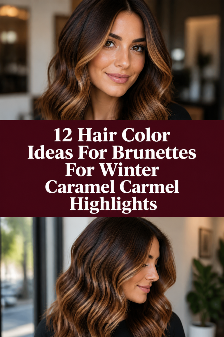 ✨ 12 Hair Color Ideas For Brunettes For Winter Caramel Carmel Highlights