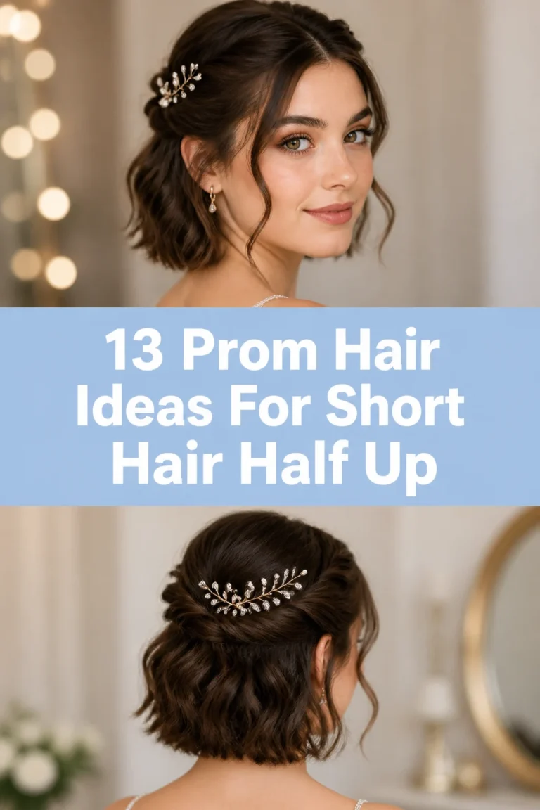 ✨ 13 Prom Hair Ideas For Short Hair Half Up