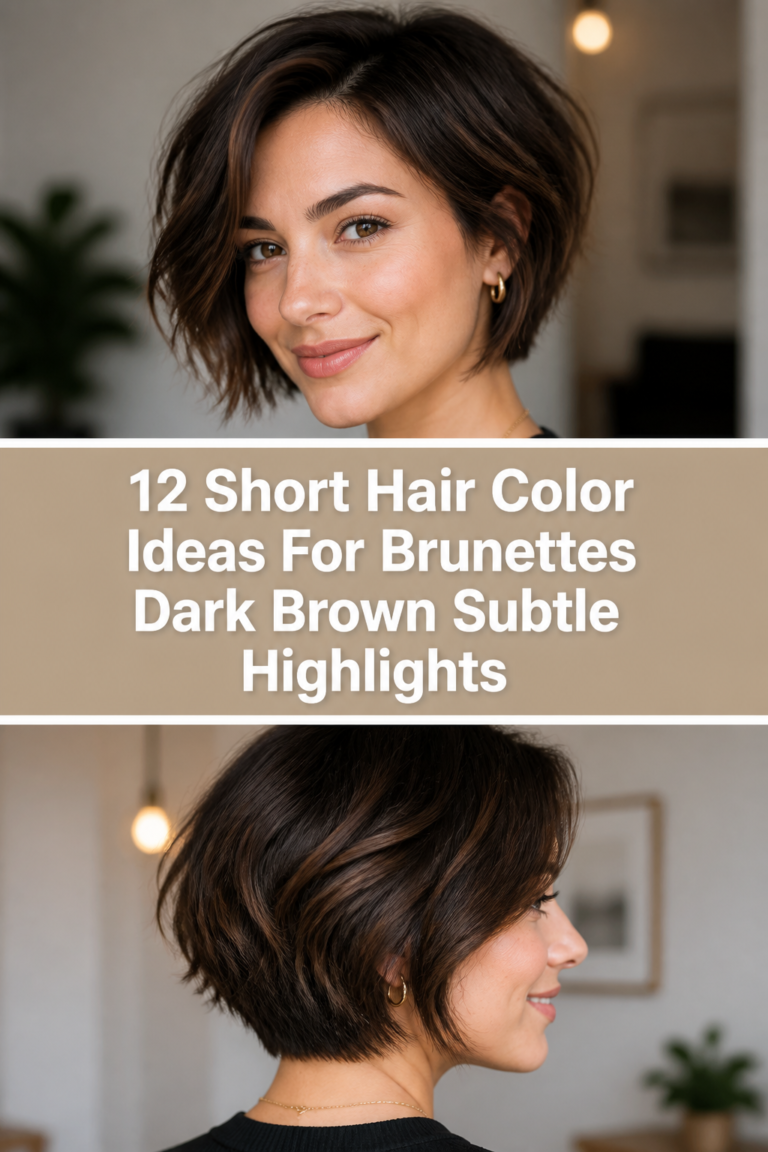 ✨ 12 Short Hair Color Ideas For Brunettes Dark Brown Subtle Highlights