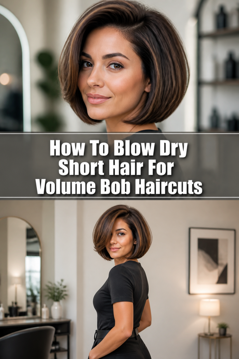 💇‍♀️ How To Blow Dry Short Hair For Volume Bob Haircuts