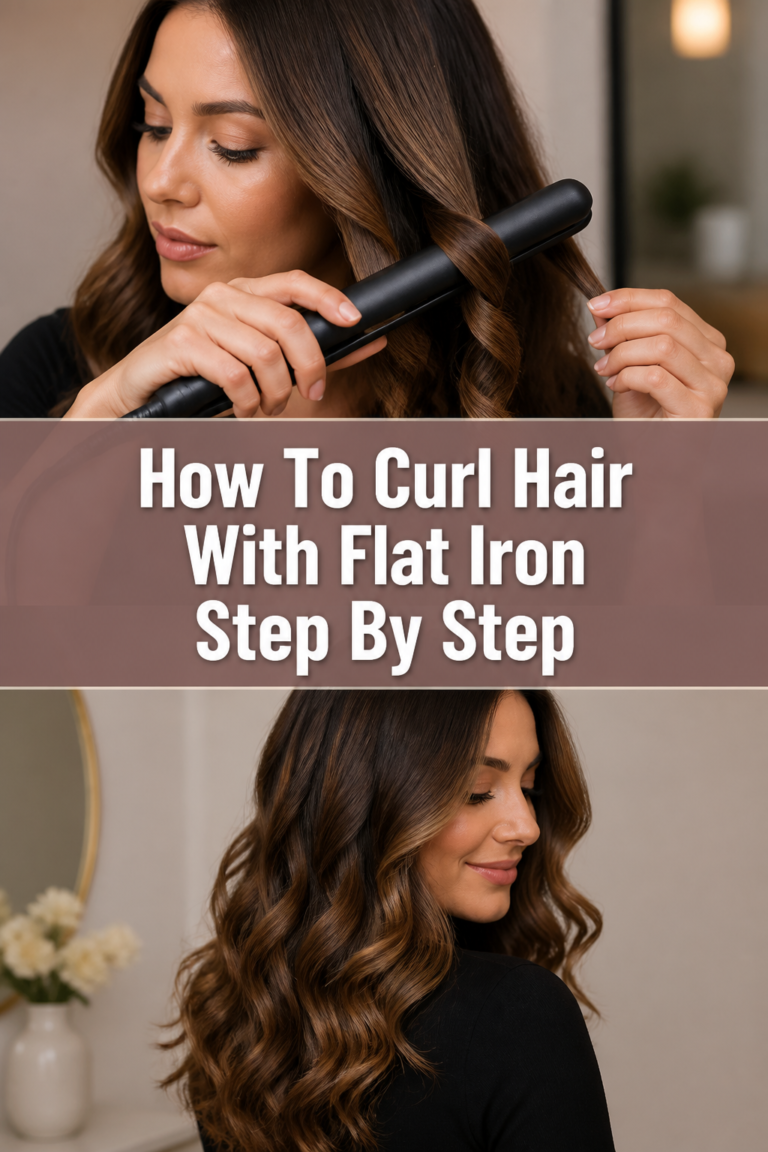 How To Curl Hair With Flat Iron Step By Step