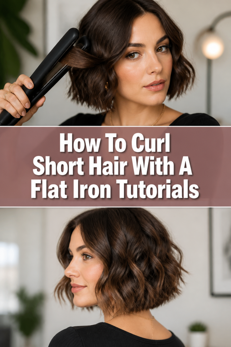 ✨ How To Curl Short Hair With A Flat Iron Tutorials