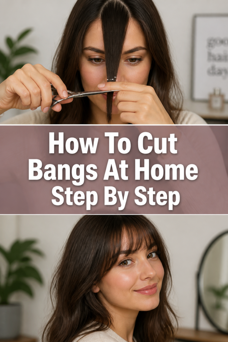 💇‍♀️ How To Cut Bangs At Home Step By Step