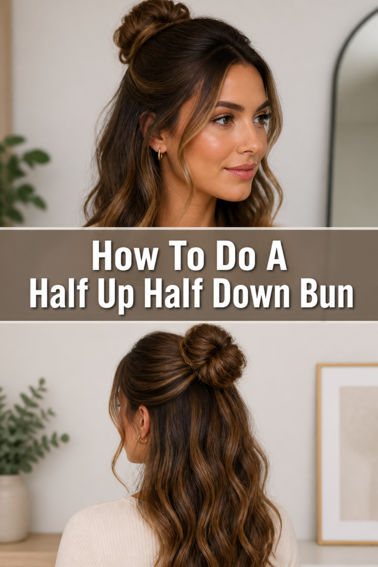💇 How To Do A Half Up Half Down Bun