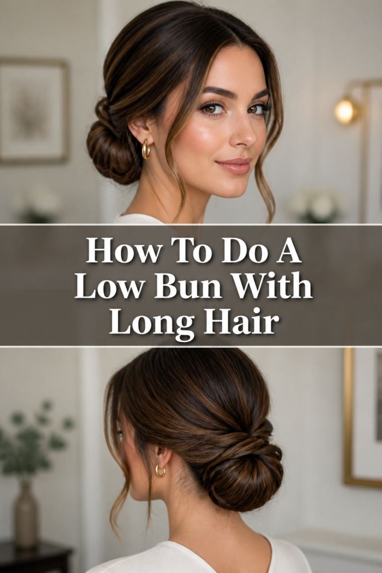 How To Do A Low Bun With Long Hair
