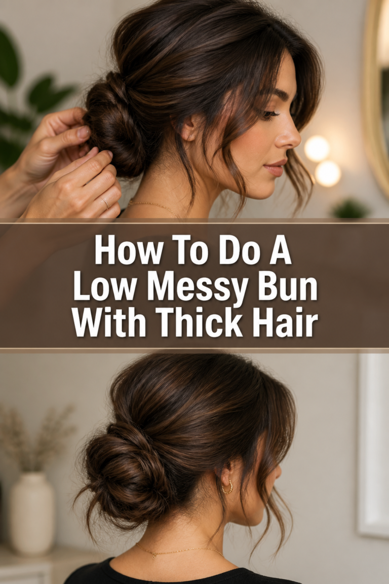 ✨ How To Do A Low Messy Bun With Thick Hair