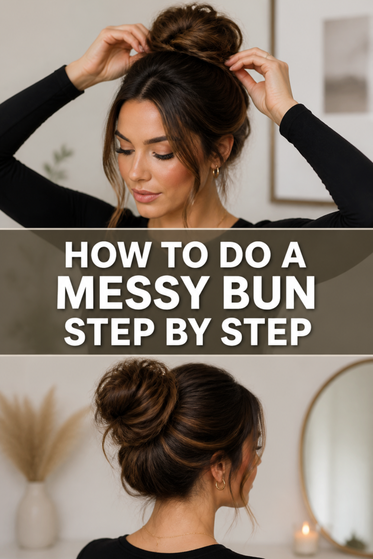 ✨ How To Do A Messy Bun Step By Step