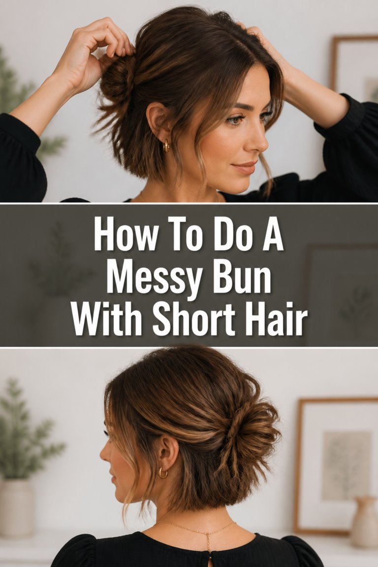 How To Do A Messy Bun With Short Hair