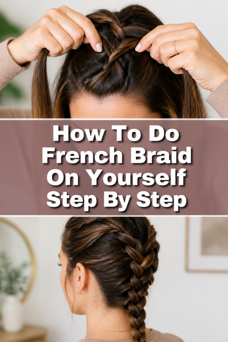✨ How To Do French Braid On Yourself Step By Step