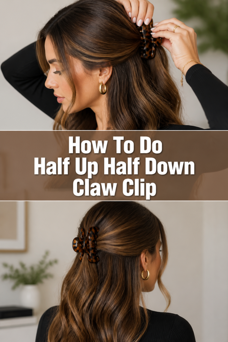 How To Do Half Up Half Down Claw Clip