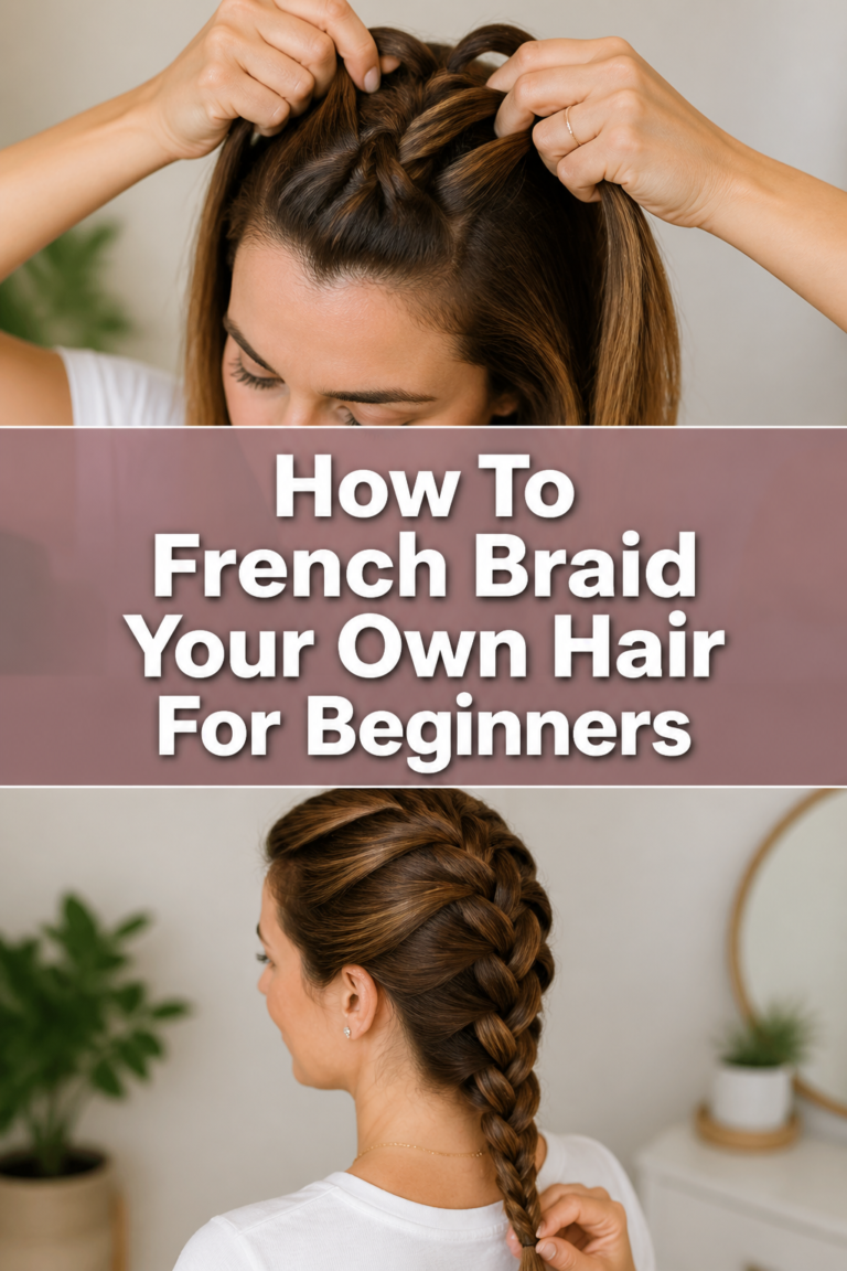 ✨ How To French Braid Your Own Hair For Beginners