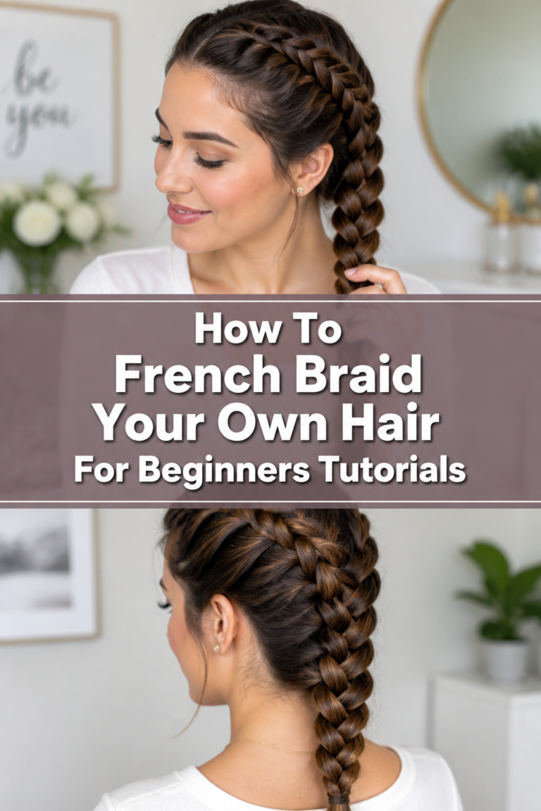 ✨ How To French Braid Your Own Hair For Beginners Tutorials