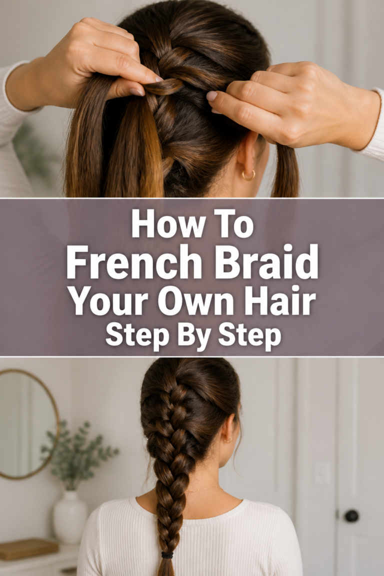 👱‍♀️ How To French Braid Your Own Hair Step By Step