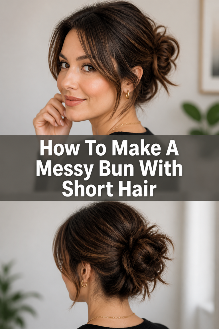 💁‍♀️ How To Make A Messy Bun With Short Hair