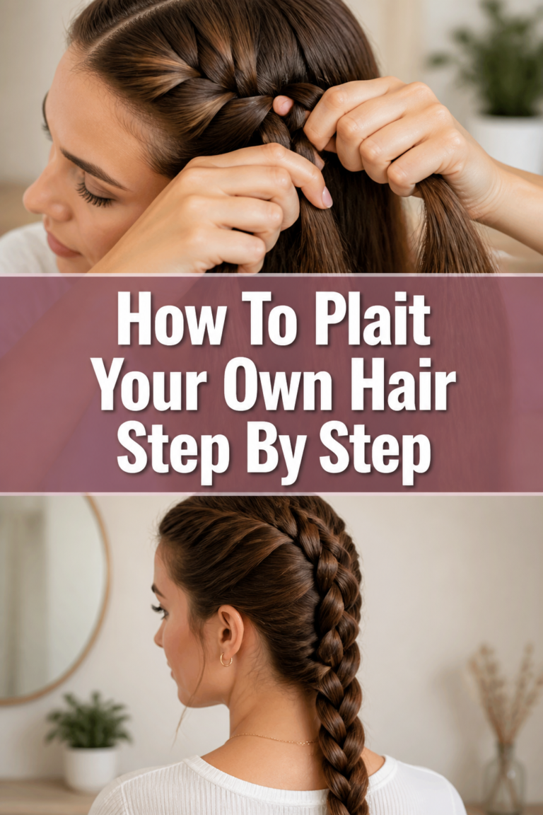 💇‍♀️ How To Plait Your Own Hair Step By Step